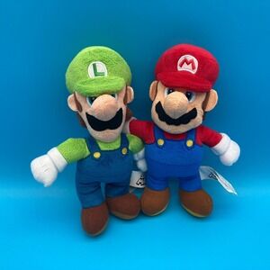 Nintendo Super Mario & Luigi Plush Toy Figure Set - Authentic Jakks Pacific